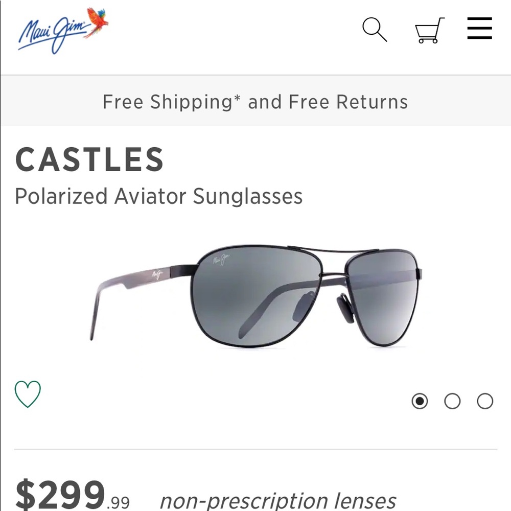Perfect condition Maui Jim Castles polarized sunglasses